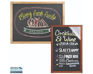 Restaurant Menu & Specials Chalk Black Boards | Slimline Warehouse