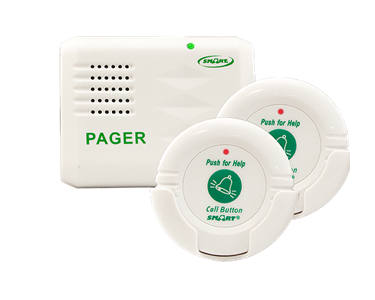 Smart Caregiver - Fall Alarm | Two Call Buttons & Pager Kit for The Elderly