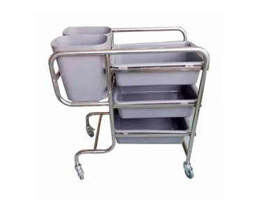 SOGA - 3 Tier Trolley Cart Five Round Buckets Kitchen 810 W X 430 D X 870 H