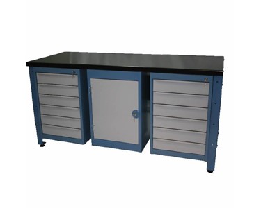 G8-189-T1 Workbench With Cupboard & 12 x Drawers