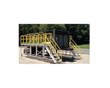 Flatbed Truck Loading Fall Protection | Rolling Platform Ladder