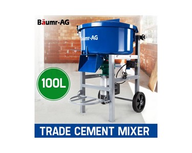 Baumr-AG - 100L Electric Cement Pan Mixer 