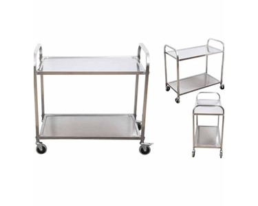 SOGA - 2 Tier Stainless Steel Utility Cart 95x50x95cm Large