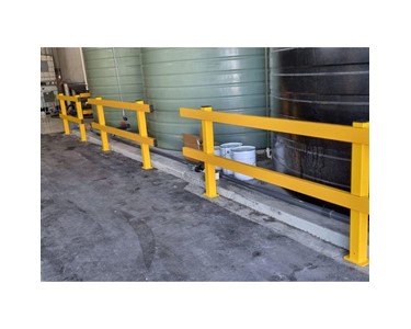 Surex 'Recessed Rail' Steel Warehouse Barrier - 2m