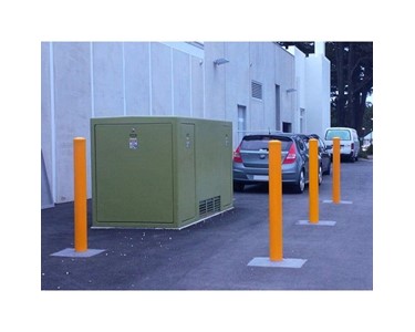 140mm Steel Bollards - Yellow (In-Ground)