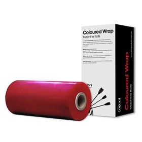 Coloured Machine Stretch Wrap Cast Red 500mm 10.5kg plus core