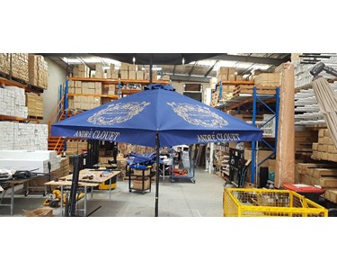Indoor Outdoor Imports - Commercial Market Umbrella - CAF4-3x3V 3m Square Valanced Edge.