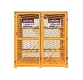 Gas Cylinder Storage Cage - 16 Forklift Cylinders 