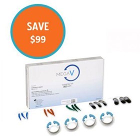Dental Wedges | Mega V Ring Clinical Kit (4 Rings + 200 Matrices)