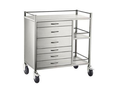 Torstar - Stainless Steel Anaesthetic Trolley Six Drawer