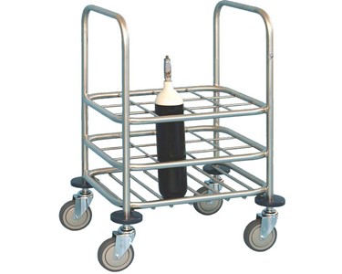 Tente - Stainless Steel C Size Gas Cylinder Trolley (up to 12 cylinders)