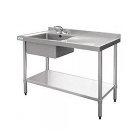 Stainless Kitchen Sink with Single Left Bowl | 1200 W x 700 D 