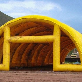 Inflatable Concrete Casting Shelter
