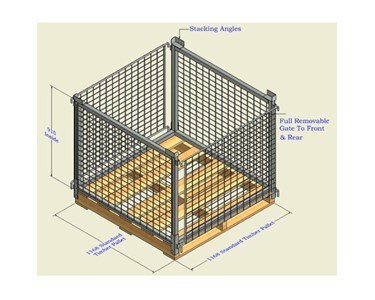 JNI Pallet Systems - Collapsible Timber Pallet Cage | FTPC202