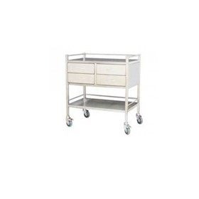 Double 4 Drawer 2 Over 2 SS Trolley M1454