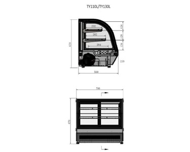 Atosa - Countertop Display Fridge | TY110L- 700 MM  