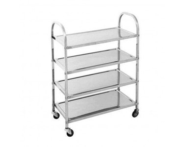 SOGA - Utility Trolley & Cart | Four Tier Stainless Trolleys