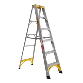 Aluminium Single Sided Step Ladder 150 kg 6ft 1.8m