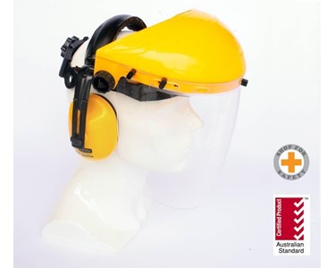 On Site Safety Brow Guard Anti-Fog Face Shield Set With Earmuffs