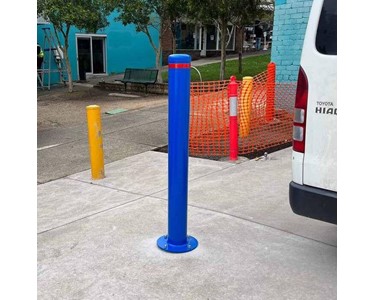 Surface Mounted Bollard Disabled Parking 140mm | B140-DP-SM-BLUE