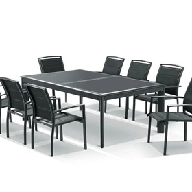 Outdoor Dining Setting | Barton Extension Table With Verde Chairs 9pc