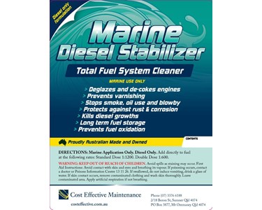 Cost Effective Maintenance - Marine Diesel Fuel Stabilizer