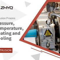 PRESSURE, TEMPERATURE, HEATING AND COOLING CONTROL OF EXTRUSION