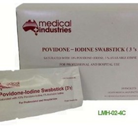 Swab Stick | Povidone Iodine Swabstick 3 Pack | 1% iodine