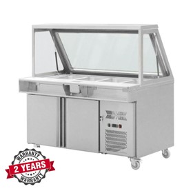 Salad Prep Refrigerated Counter Two Doors
