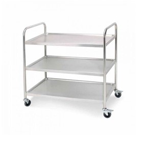 3 Tier Stainless Steel Trolley Cart Small 750 W X 400 D X 835 H