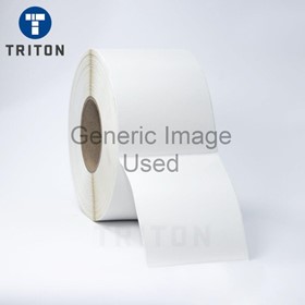 Thermal Carton Label 70x120 White, Security Cut, Varnished