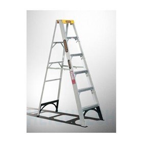 Single Sided Step Ladder Aluminium 150kg Industrial 2.4m (8ft) 11kg