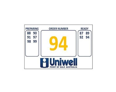 Uniwell - POS System | Digital Order Number Display | OrderBoard