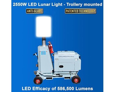 Lunar Lighting - Lighting Tower | Trolley-mounted | Mobile LED Lunar | 2550W 