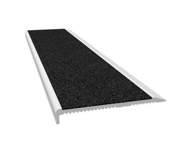 Safety Stride - Aluminium Stair Nosing - M Series Clear Anodised Black