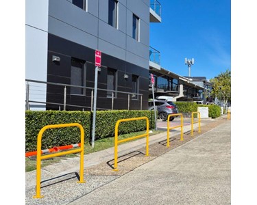 Double Rail U-Bollards - Yellow