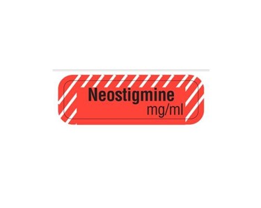 Medi-Print - Drug Identification Label - Red | Neostigmine mg/ml