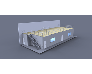 Mezzanine Offices | Office Floor Under Raised Storage Area
