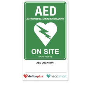 Large Poly AED Wall Sign