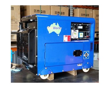 Genworks - Portable Diesel Generator 6kVA Three Phase 415V in Canopy