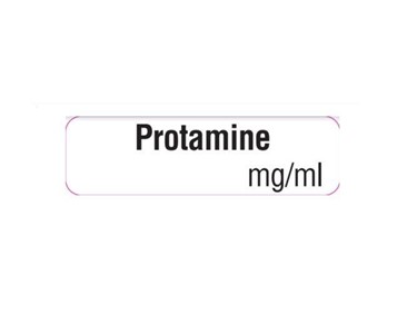 Medi-Print - Drug Identification Label - White | Protamine mg/ml