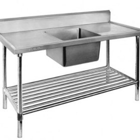 Single Centre Sink Bench & Pot Undershelf SSB6-1500C/A