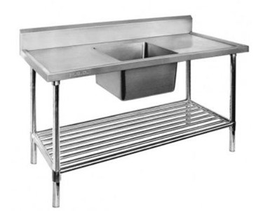 FED - Single Centre Sink Bench & Pot Undershelf SSB6-1500C/A