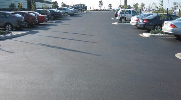 Carpark job completed using Gripset B09 Asphalt rejuvenator - Buy online from Earthco Projects Store