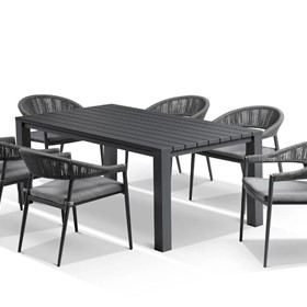 Outdoor Dining Setting | Adele Table With Nivala Chairs 7pc 