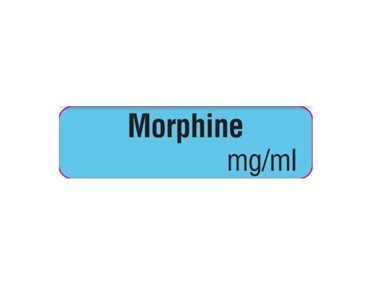 Medi-Print - Drug Identification Label - Blue | Morphine mg/ml                