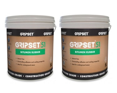 Gripset 51 5 Litre Pails Solvent Free Bitumen Rubber Membrane Multi Purpose use