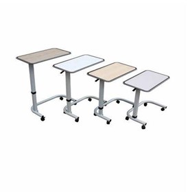 Hpl Overbed Table Maple Table Grey Frame