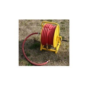 Hose Reel with 25m of 19mm Hose, Brass Nozzle and Brass Connection