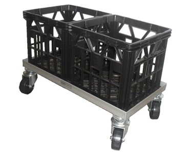 Dual Milk Crate Dolly Stainless Steel